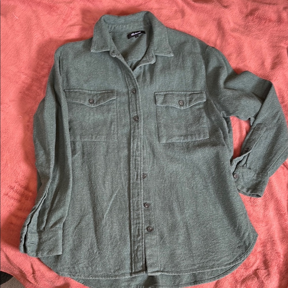 Green Madewell flannel shirt
